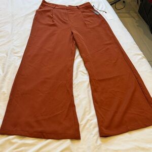 Leith Wide-Leg Pants in Warm Terracotta